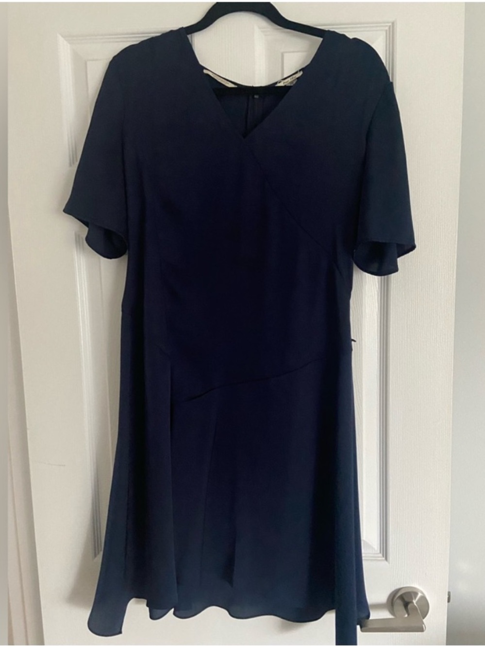 Scotch & Soda Navy Short Flutter-Sleeve Mini Dress